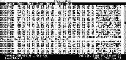 ����� � ������� ��������� DISKEDIT