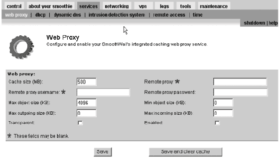 Администрирование межсетевого экрана SmoothWall