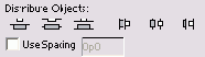 ����� Use Spacing � ������� Distribute