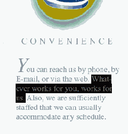 Копирование и вставка небольших фрагментов текста