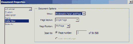 Настройка начального вида