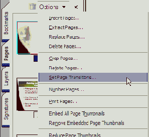 Настройка переходов страниц
