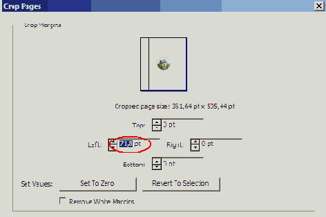 Обрезка страницы