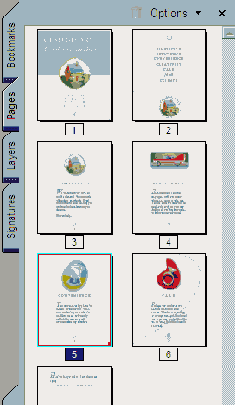 Перестановка страниц с помощью эскизов страниц