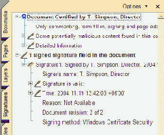 Подписание сертифицированного документа