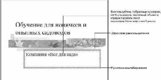 Ввод и перемещение текста в слайдах