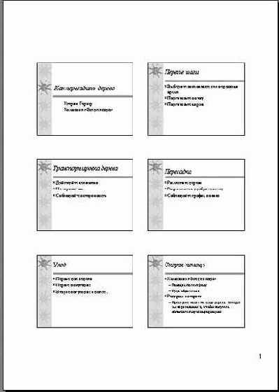 Печать презентации
