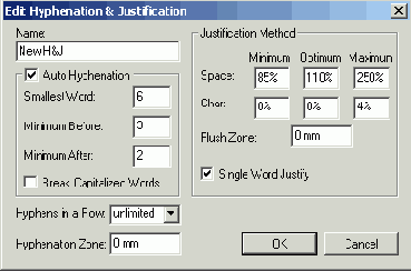���������� ���� Edit Hyphenation & Justification