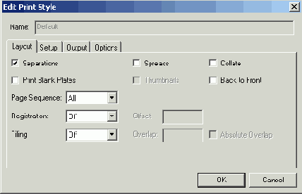 � ���������� ���� Edit Print Style
