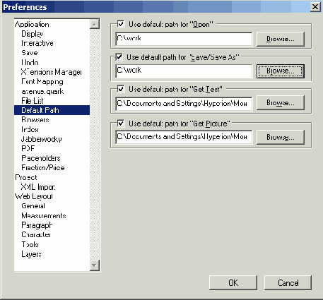 ������� Default Path