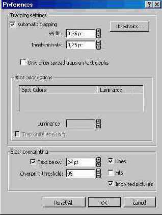 Меню «Инструменты»