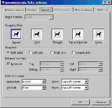 Меню «Формат» (II)