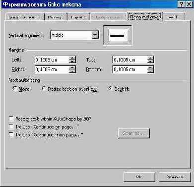 Меню «Формат» (II)