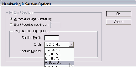 Меню Style позволяет выбирать