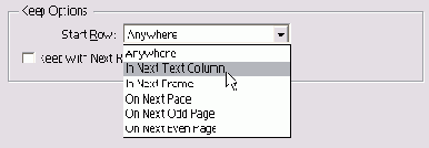 � ������� Keep Options (��������