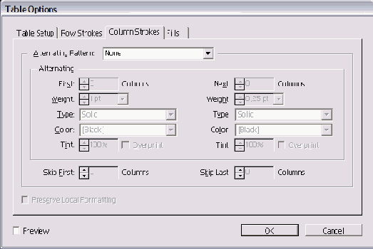 ������� Column Strokes �����������