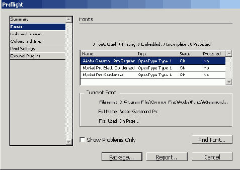 ������� Preflight (������������ ��������)