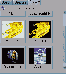 Браузер отображает используемые в сценах файлы