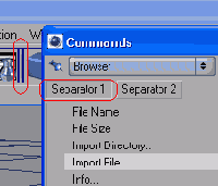 Separator 1 создает разделитель