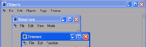 Строки меню различных менеджеров
