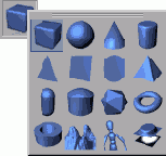 Все примитивы содержатся в меню