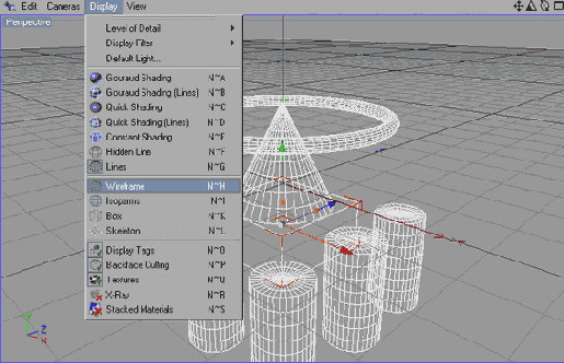 Режим отображения в виде каркаса