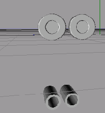 Элементы задней части машины созданные с помощью примитивов