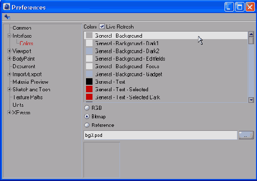 Для каждого элемента интерфейса можно изменить цвет