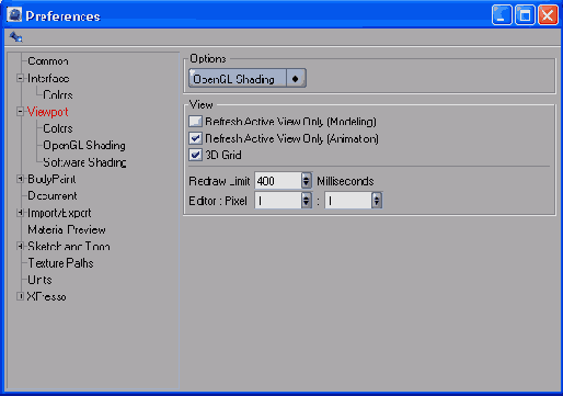 Используйте категорию Viewport