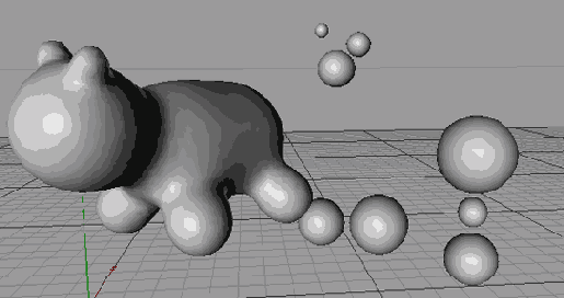 Пример создания эластичной оболочки для набора сфер