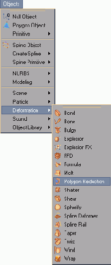Деформатор Polygon Reduction создается