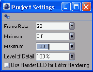Диалоговое окно Project Settings