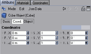 Группа параметров Coord