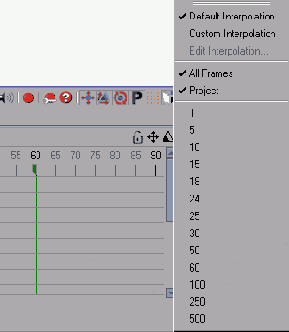 Кнопка Options вызывает выпадающее