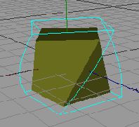 Контейнер вокруг объекта показывает характер деформации