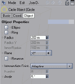 Настройка окружности