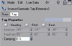 Настройки тега Kinematic