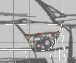 Обведите контур фары сплайном