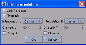 Окно Edit Interpolation позволяет