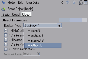 Размещение объектов в булевом объекте