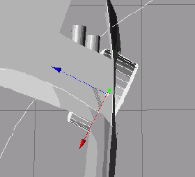 Установите колесо параллельно касательной к траектории