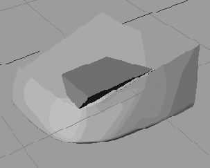 Выдавите объект инструментом Extrude NURBS