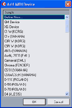 ���������� ���� Add MIDI Device