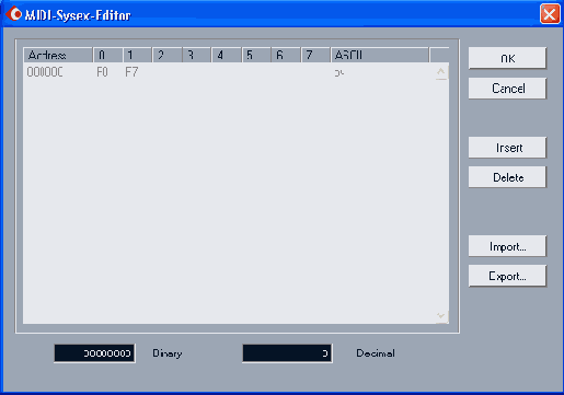 ���� MIDISysexEditor
