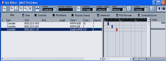 ������ ������������� ��������� NRPN