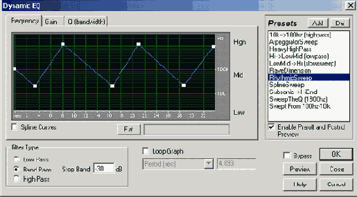 Dynamic EQ — эквалайзер с динамическим управлением частотой настройки, усилением и полосой