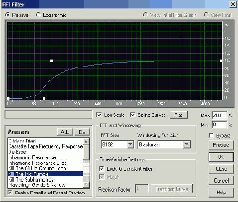 FFT Filter — фильтр на основе быстрого преобразования Фурье