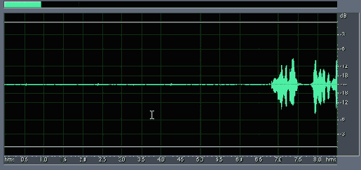 Формируем абсолютную тишину на заданном участке волновой формы