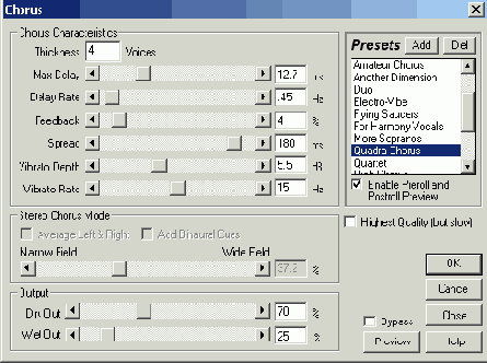 Знакомимся с эффектом Chorus