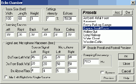 Имитатор акустики помещений Echo Chamber